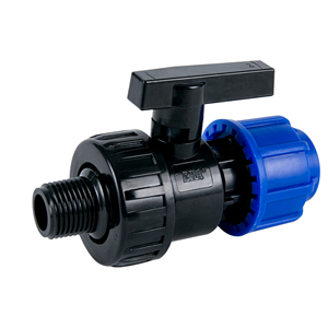Compression valve pe-male