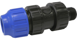 Check valve pe-pp / pvc male thread